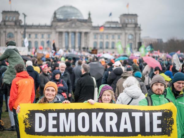 Demo für Demokratie in Berlin