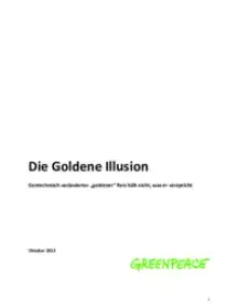 "Goldener Reis": Die goldene Illusion (Greenpeace-Report)