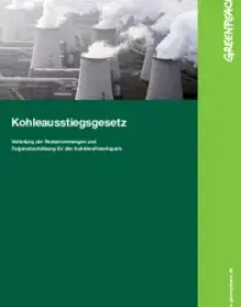 Greenpeace-Studie  Kohleausstiegsgesetz 2012