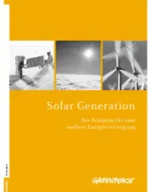 Solar Generation Fahrplan für eine saubere Energieversorgung