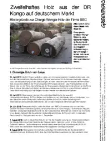 Greenpeace Factsheet: Chronologie BBC Wood