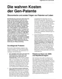 Kosten der Gen-Patente