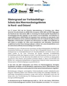 Hintergrund zur Verbändeklage - Schutz den Meeresschutzgebieten in Nord- und Ostsee!