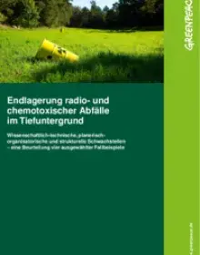 Endlagerung radio- und chemotoxischer Abfälle im Tiefuntergrund