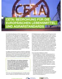 Zusammenfassung: Bedrohung der europäischen Lebensmittel- und Agrarstandards durch CETA