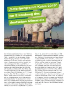 Sofortprogramm zur Erreichung des deutschen Klimaziels