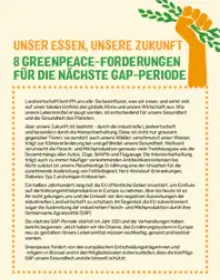 EU-Agrarpolitik: Acht Greenpeace-Forderungen