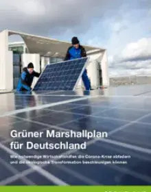 Corona-Krise: Grüner Marshallplan für Deutschland