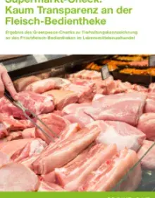 Greenpeace-Check zu Tierhaltungskennzeichnung an den Frischfleisch-Bedientheken