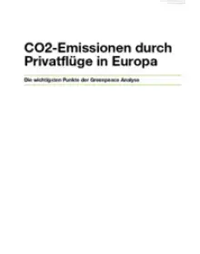 CO2-Emissionen durch Privatflüge in Europa