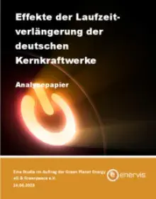 Analysepapier: Effekte der Laufzeitverlängerung deutscher AKW